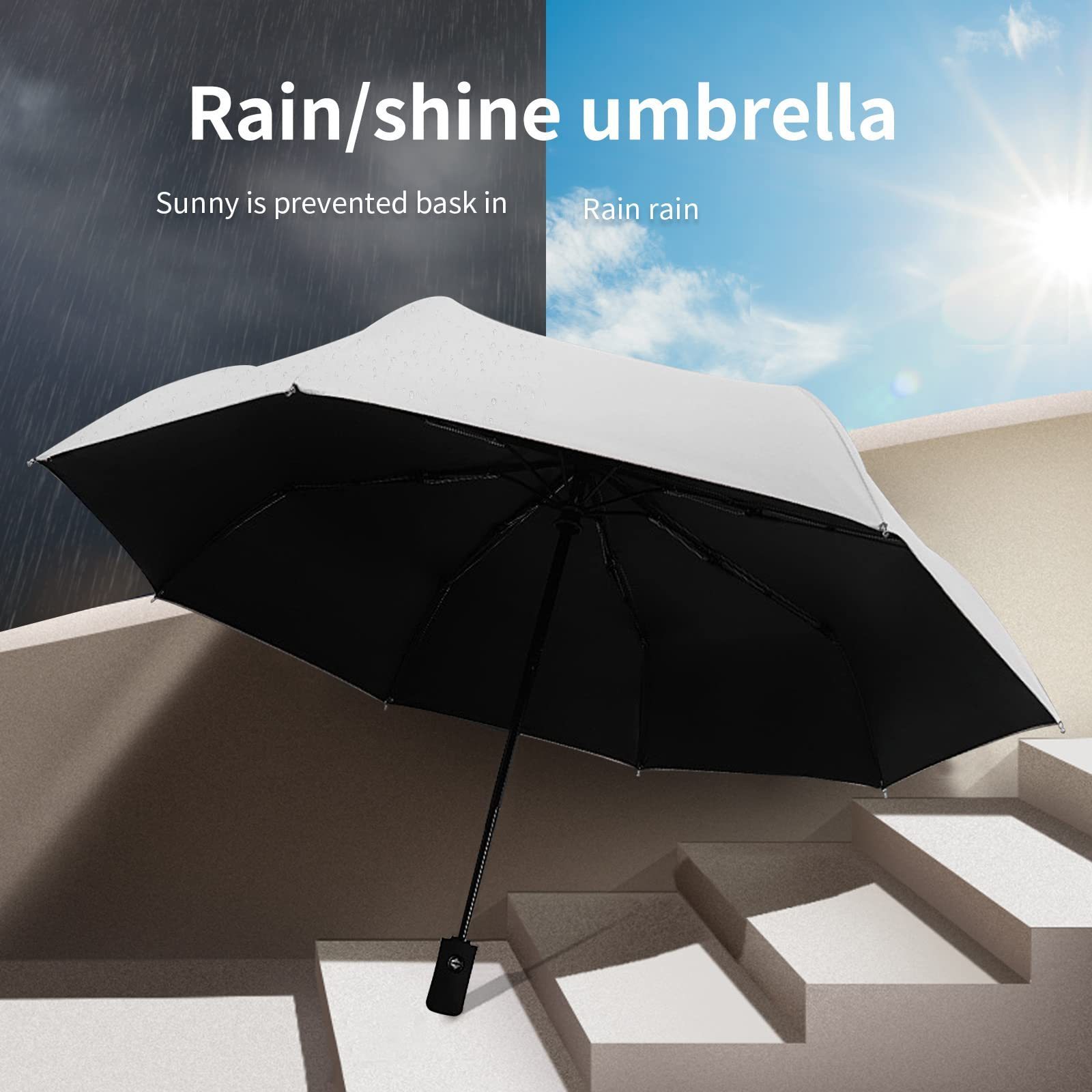 Multi-color 8 Ribs Travel Rain Sun Umbrellas Windproof Travel Automatic Open And Close Umbrella