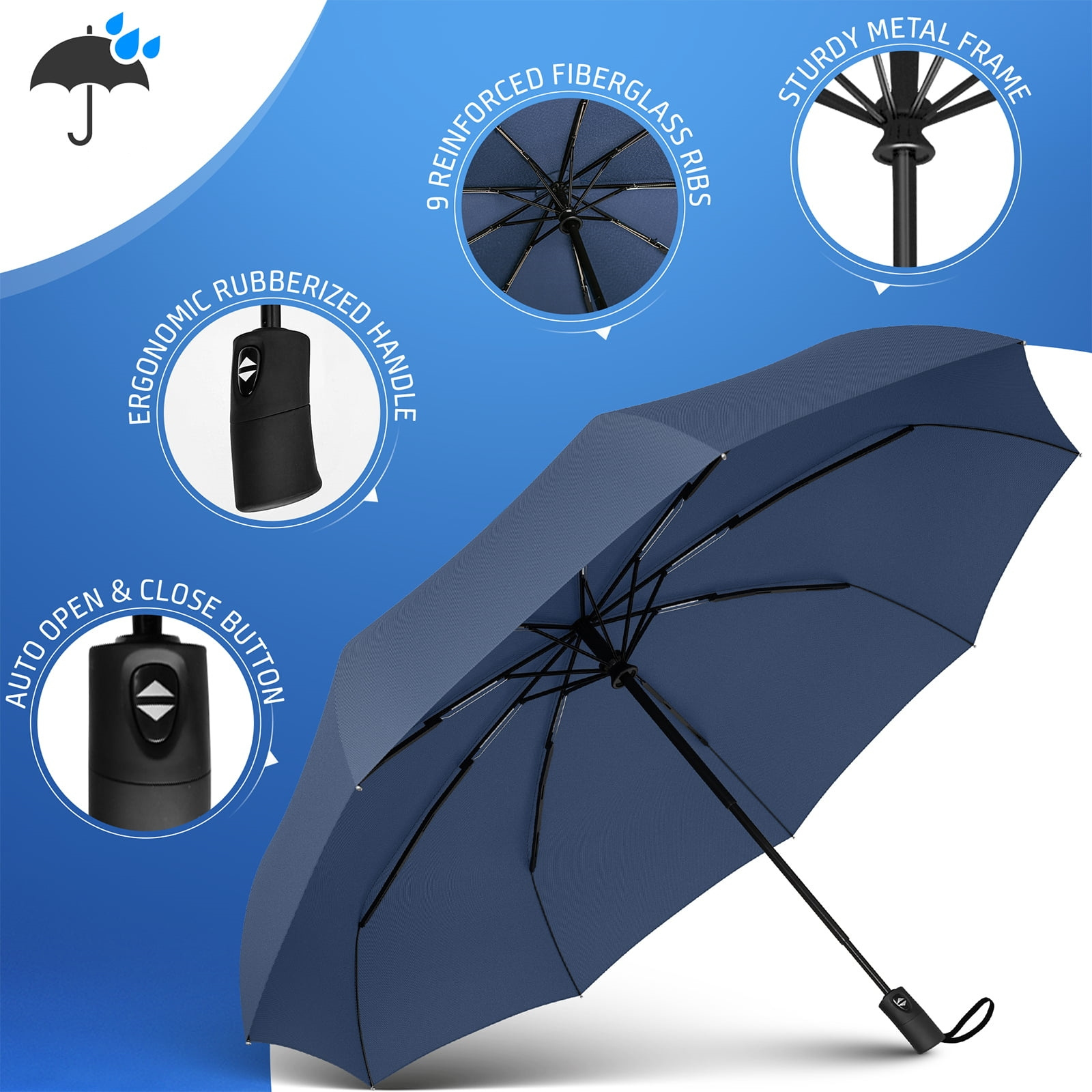 Quality Personalized Custom Umbrellas Printed with Your Own Logo in Bulk Wind Resistant Cheap Promotional Umbrellas