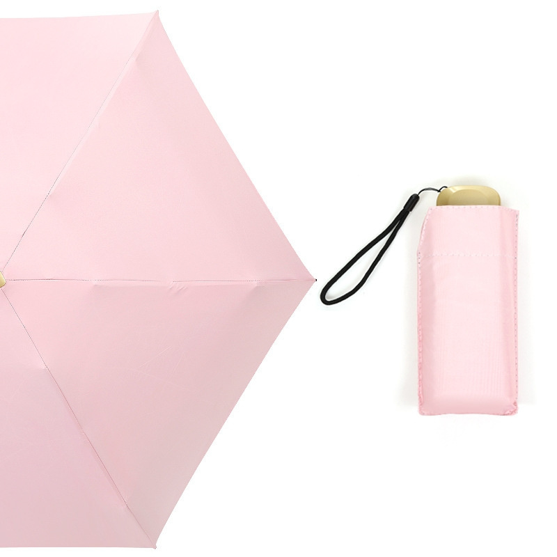 Hot Selling Portable and Compact Perfect for Rain and Sun UV Protection Ultra Light Pocket Mini Umbrella with Logo Customization