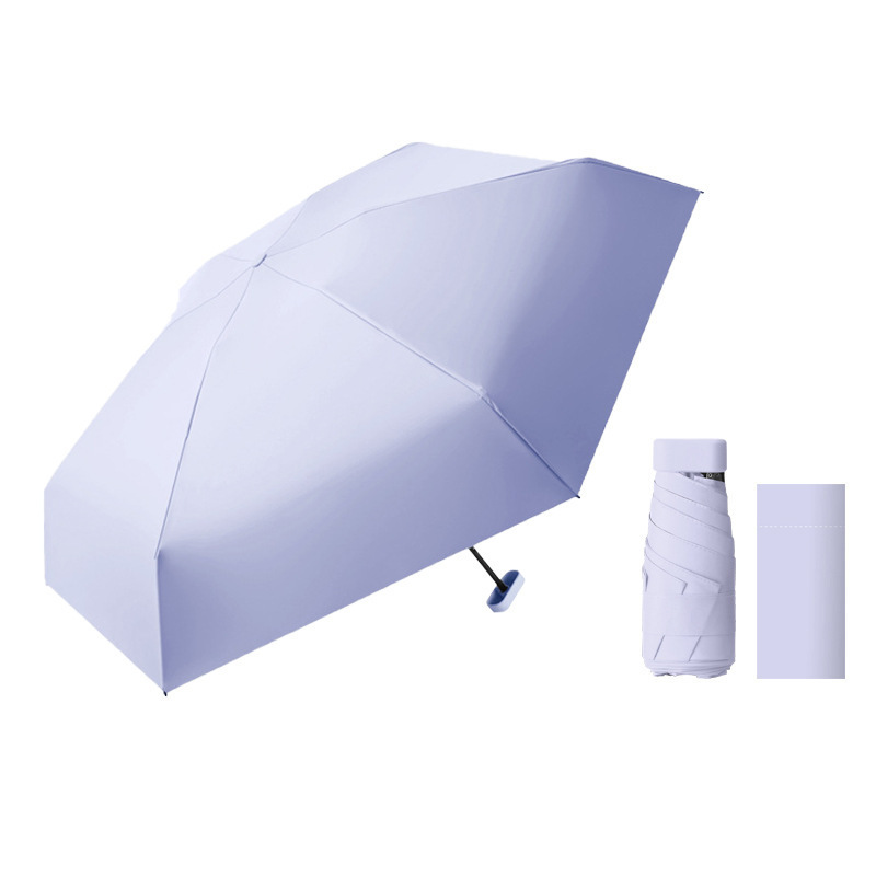 New Design Ultra Lightweight Travel Compact Anti-UV Waterproof Mini Pocket Cute Folding Umbrella with Hard Case