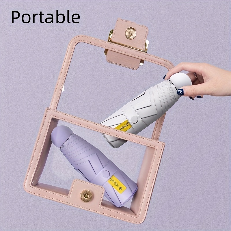 Mini Five Folding Ultra-light Small Portable Capsule Sun Anti-ultraviolet Sunshade and Rain Fold Umbrella