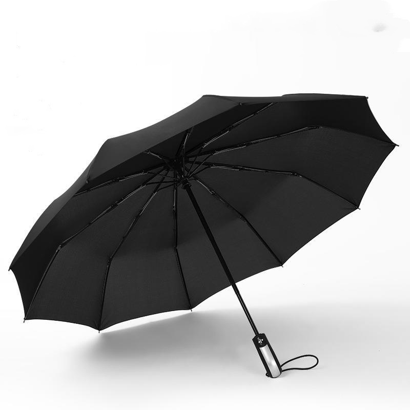 Custom Compact 10 Bones Windproof Strong Storm Umbrella With Logo Automatic Folding Umbrellas for Men and Women