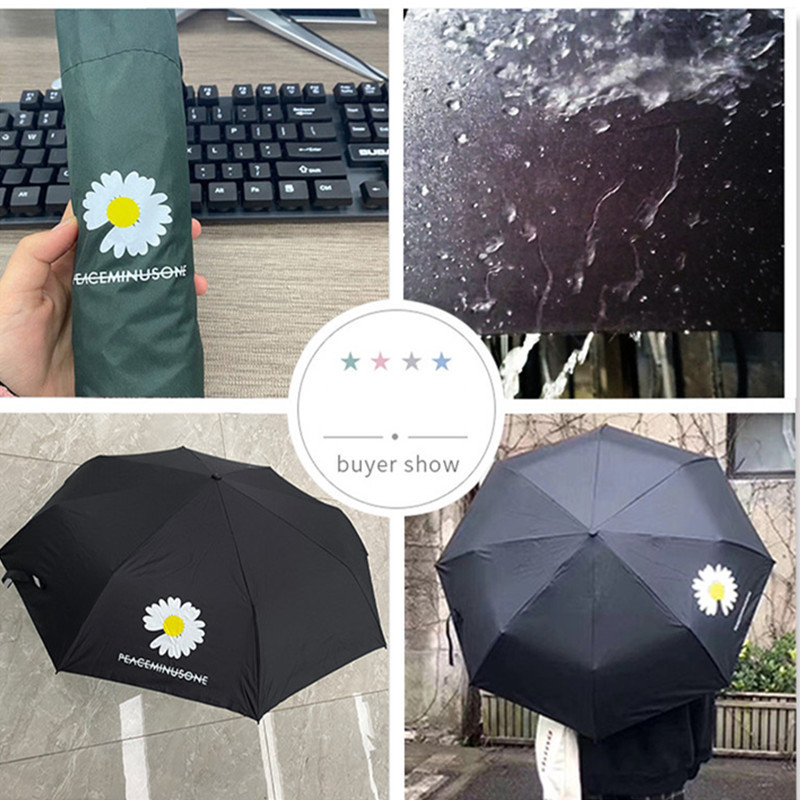 Portable Automatic Anti UV Paraguas Rain Sun Parasol Umbrella Japanese Women Men 3 Fold Umbrella