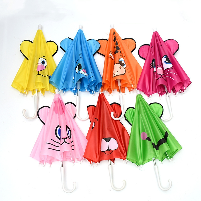 Wholesale 50cm Diameter Open Baby Kid Children Use Sun and Rain Umbrella Animal Shape Prop Mini Dance Toy Umbrella