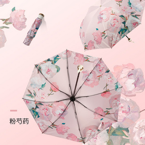 Popular Luxury Paraguas Double Layer Double sided Flower Printing Women anti uv Gift Sun and Rain Umbrella