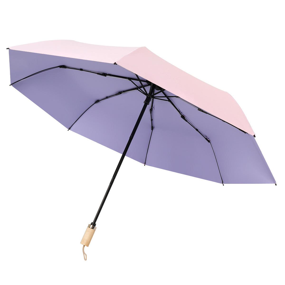 Portable French Retro Colorful Windproof Folding Rain And Upf50 + Sunny Dual-Use Female Three Folding Compact Travel Umbrella