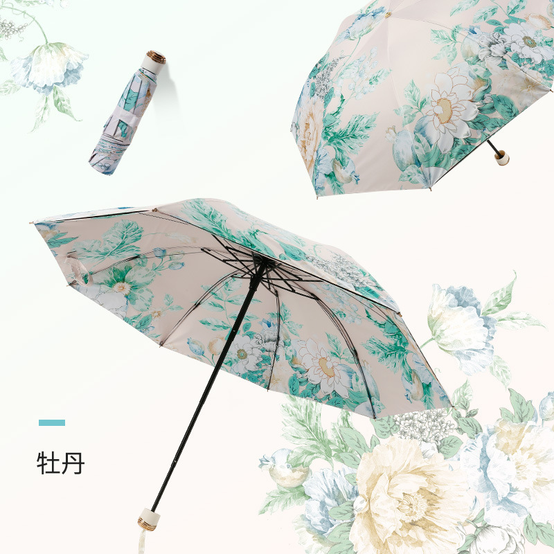 Popular Luxury Paraguas Double Layer Double sided Flower Printing Women anti uv Gift Sun and Rain Umbrella