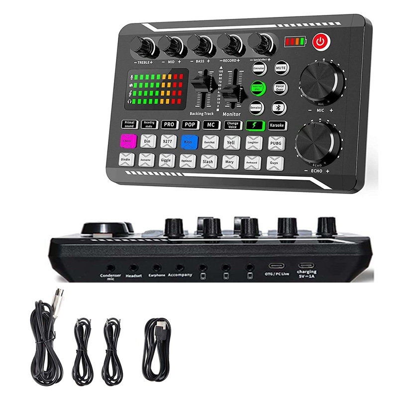 Podcast Equipment sound card kits Sound Card with Microphone Sets Recording Studio Broadcast Phone PC audio interface sound card