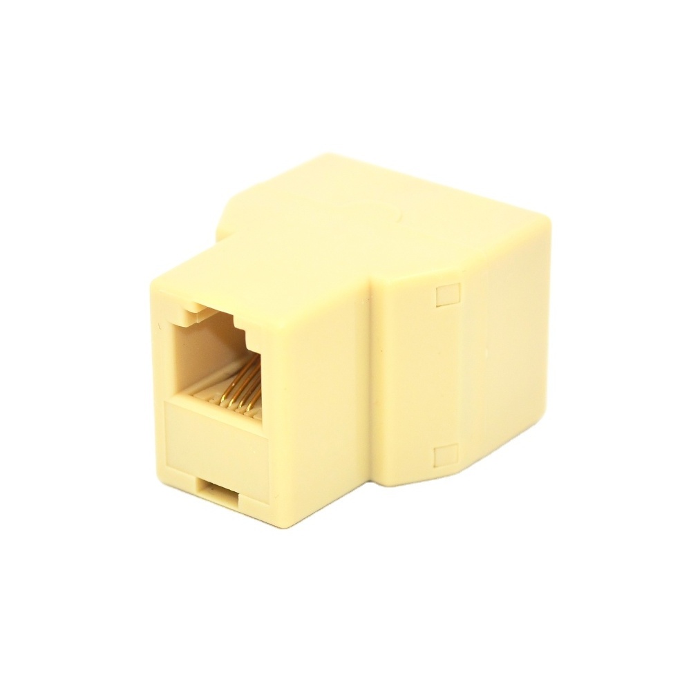 6P4C RJ11 1 to 2 Telephone Splitter Phone Line RJ11 Female to 2 Female Telephone Splitter