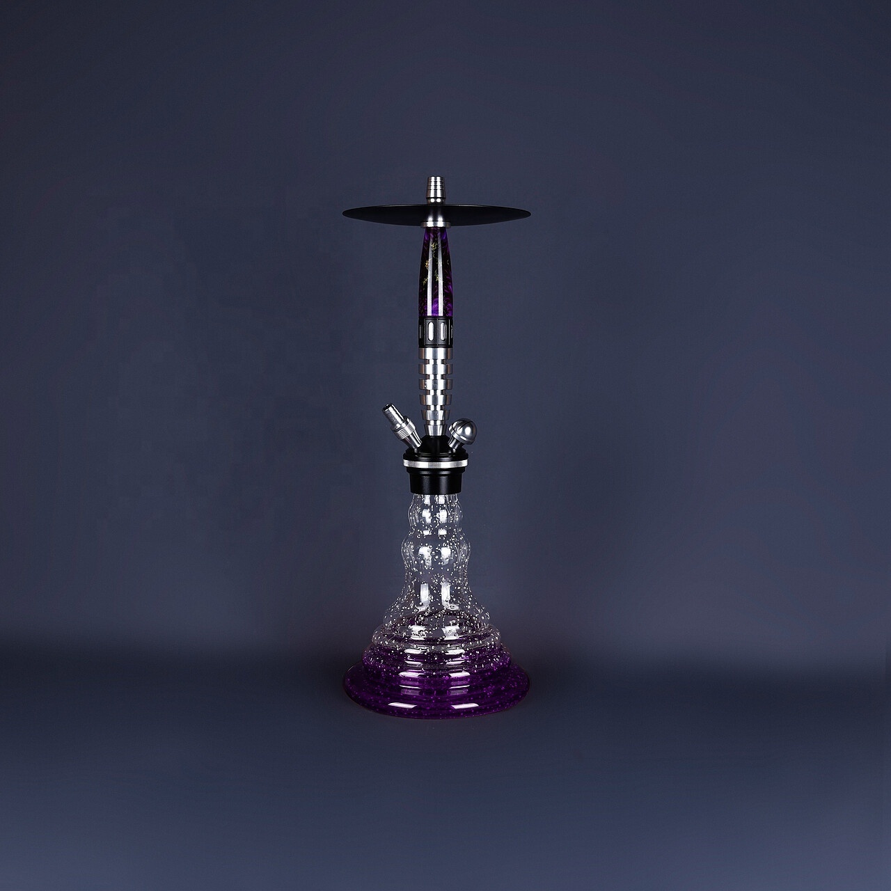 2022 Factory Stock Glass Hookah Single Pipe Sheesha 360 Gravity Shisha Hookah