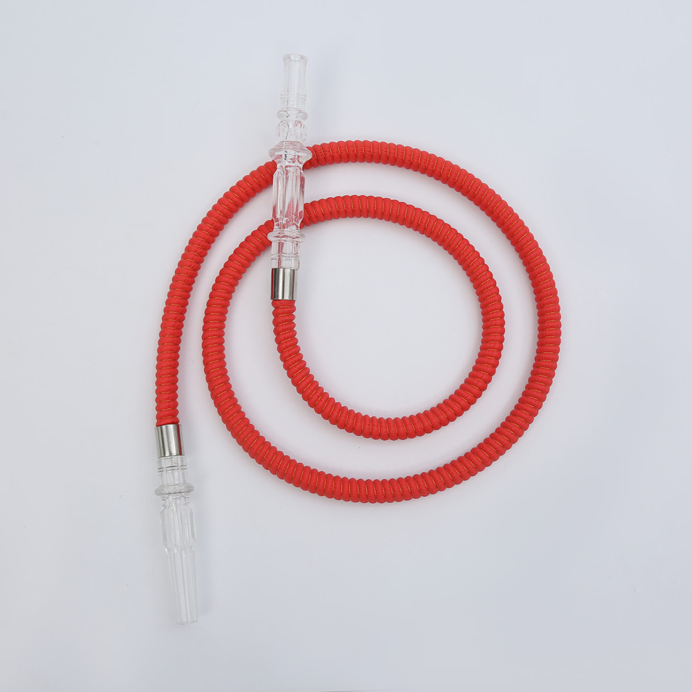 1.5m Leather Large Hookah Hoses Shisha Accessories Acrylic Mouth Tips Handle Tube OEM Custom In Stock