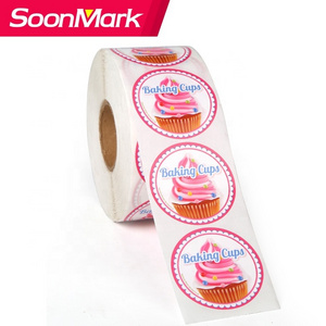 Colorful Adhesive Paper Custom Yogurt Food Labels, Matt Finishing Adhesive Yogurt Cup Food Labels Stickers