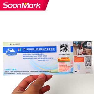 Custom thermal paper boarding pass airline ticket printing/entrance ticket/admission tickets