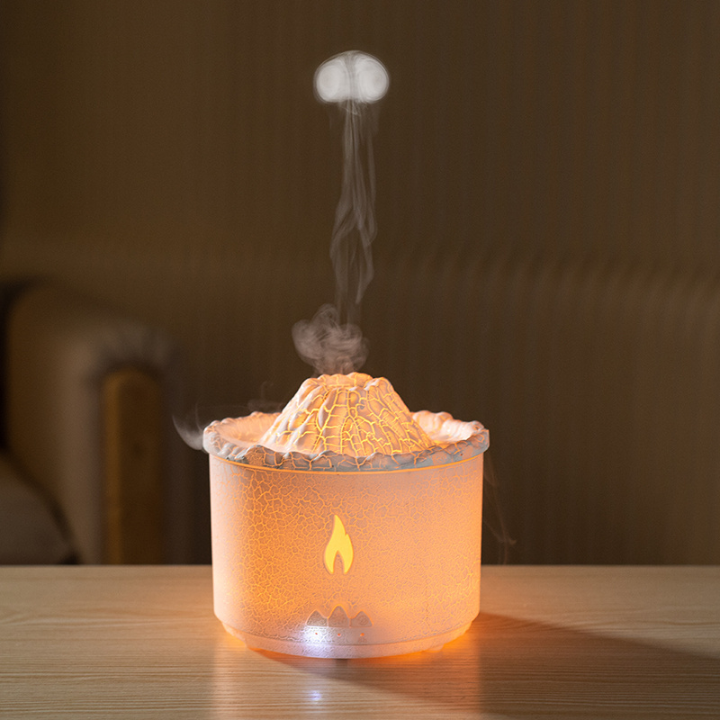 SHOUMING 2024 New Products Flame Aroma Diffuser Desktop Candle Light Volcanic Aroma Diffusor With Night Light Aroma Diffuser