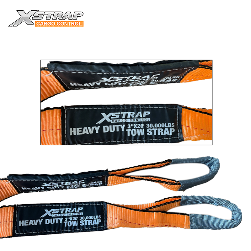 Xstrap Vehicle Heavy Duty Recovery Towing Strap Custom Strap for Tow Truck Tow Dolly Tie Down Straps