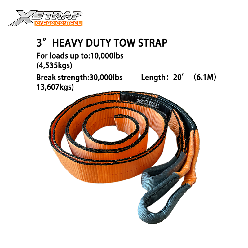 Xstrap Vehicle Heavy Duty Recovery Towing Strap Custom Strap for Tow Truck Tow Dolly Tie Down Straps