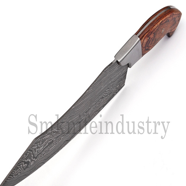 Custom Handmade Damascus Steel Kitchen Chef Knife Olive Wood Handle Knife (Smk1573)