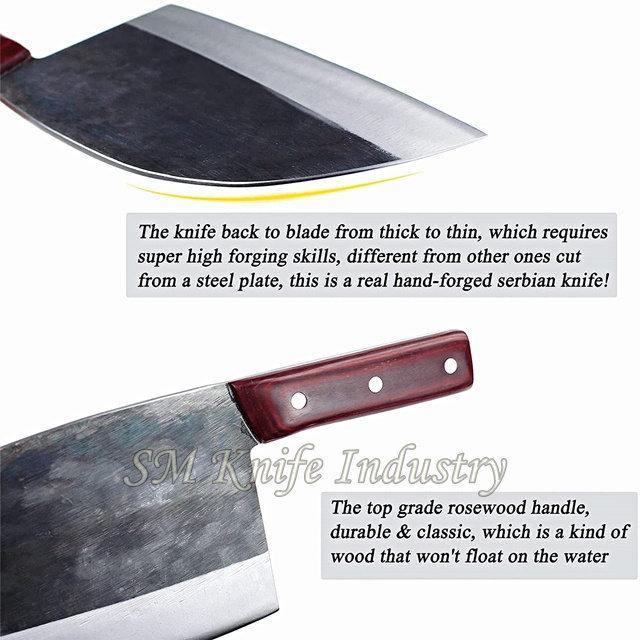 Chopper Cleaver Knife German Steel  Daily Kitchen Cut Usage Durable Kitchen Tools Carbon Steel (smk-2015)