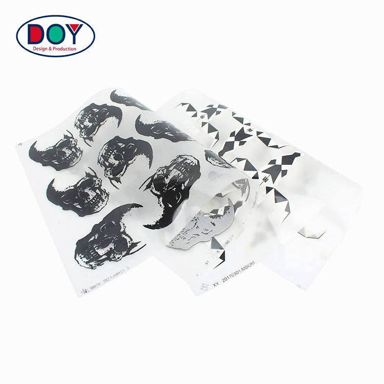 Silicone Rubber Labels Custom 3D Raised Skull Logo High Density Heat Transfer Printing for T-shirts