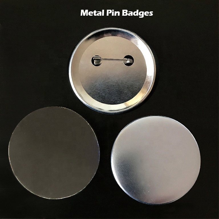 Button Pins Cheap Custom Made 44mm Round Shaped Tinplate Material Metal Brooch Badges for Promotion