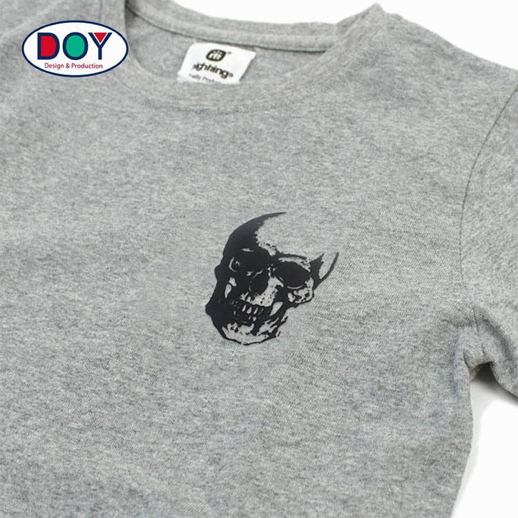 Silicone Rubber Labels Custom 3D Raised Skull Logo High Density Heat Transfer Printing for T-shirts