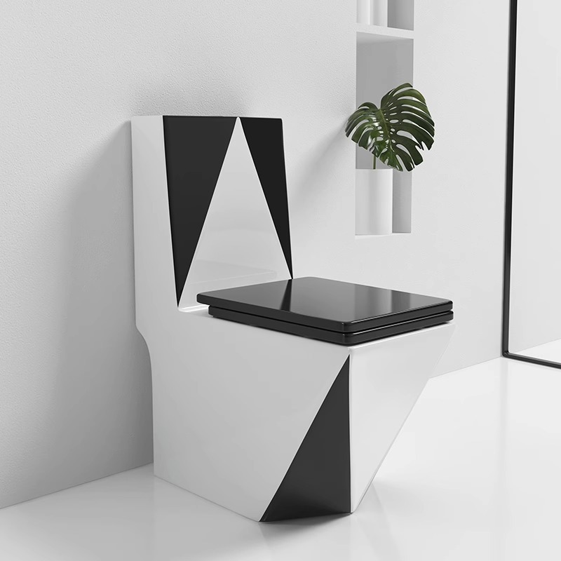 SIMILAR Modern Bathroom Ceramic Black Line Diamond Toilet for Bathroom