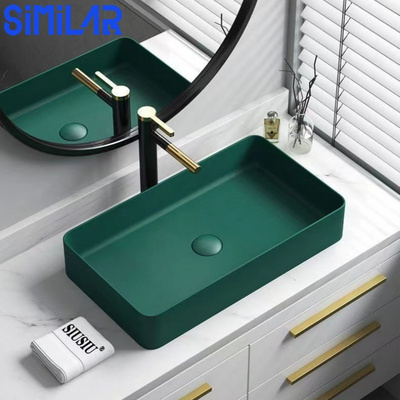 SIMILAR European Modern Lavabo Bathroom Ceramic Sinks With Hand Art Designs Counter Top Wash Basin