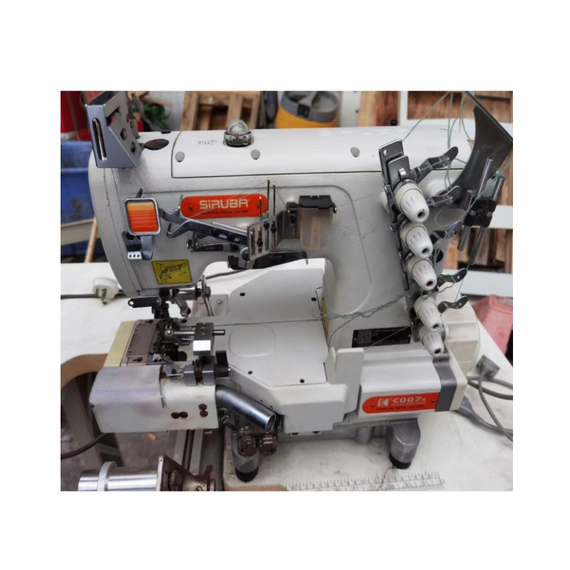 Used Industrial Sewing Machine Siruba C007 High Speed Cylinder Bed Interlock Sewing machine with Good Price