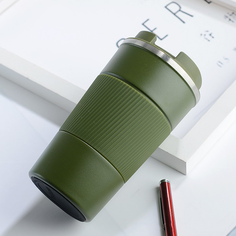 Oem promotional coffee cup Custom Double Wall Vacuum Stainless Steel Insulated Travel Reusable Coffee Tumbler Mug Cup With Lid