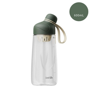 600 ml Sport Fruit Lemon Juice Drinking Bottle Clear Plastic Water Bottle with Tea filter