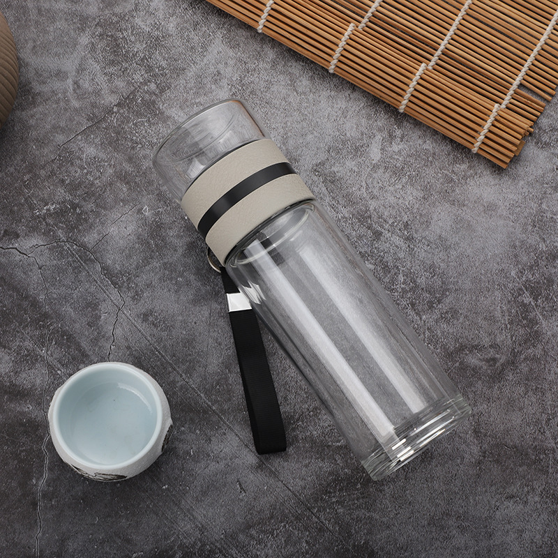 reusable travel water bottles Glass Tumbler Cup High-borosilicate glass Leak Proof hot drinks bottle for Tea Maker