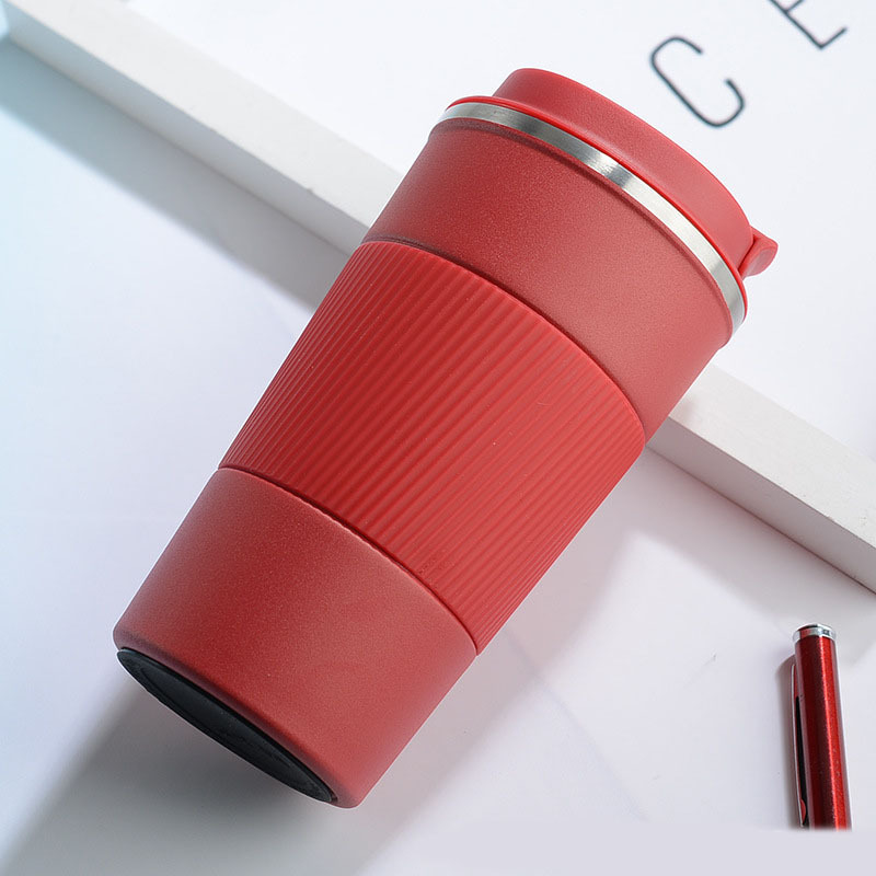 Oem promotional coffee cup Custom Double Wall Vacuum Stainless Steel Insulated Travel Reusable Coffee Tumbler Mug Cup With Lid