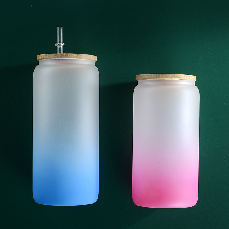 New Product Borosilicate Vacuum Water Bottle Manufacturer Dome Lid Glass Tumbler With Custom Logo