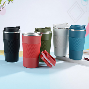 380ml New Type Stainless Steel coffee cup with temperature display Coffee Mug Tumbler with Silicone Sleeve