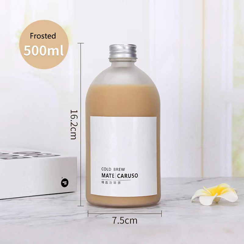 8oz 250ml French Square Juice Glass Bottles Packaging For Beverage With aluminum Lid