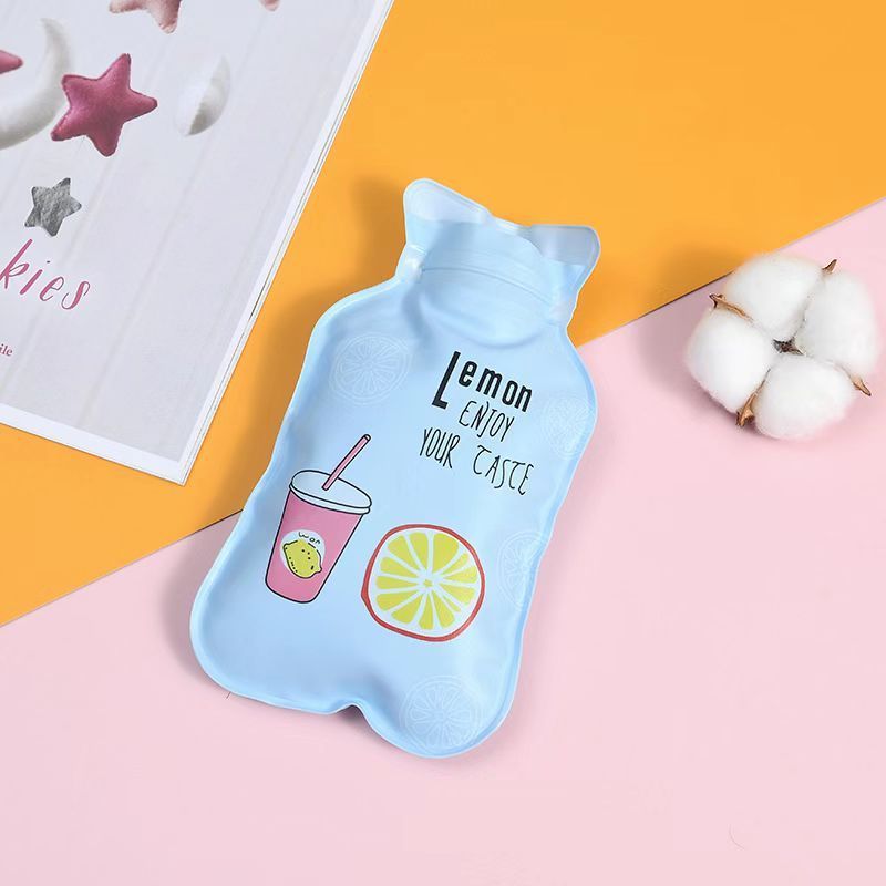 Smoon hot selling cartoon animal pattern mini cute 350ml plush hot water bottle keep hand warm hot water bag