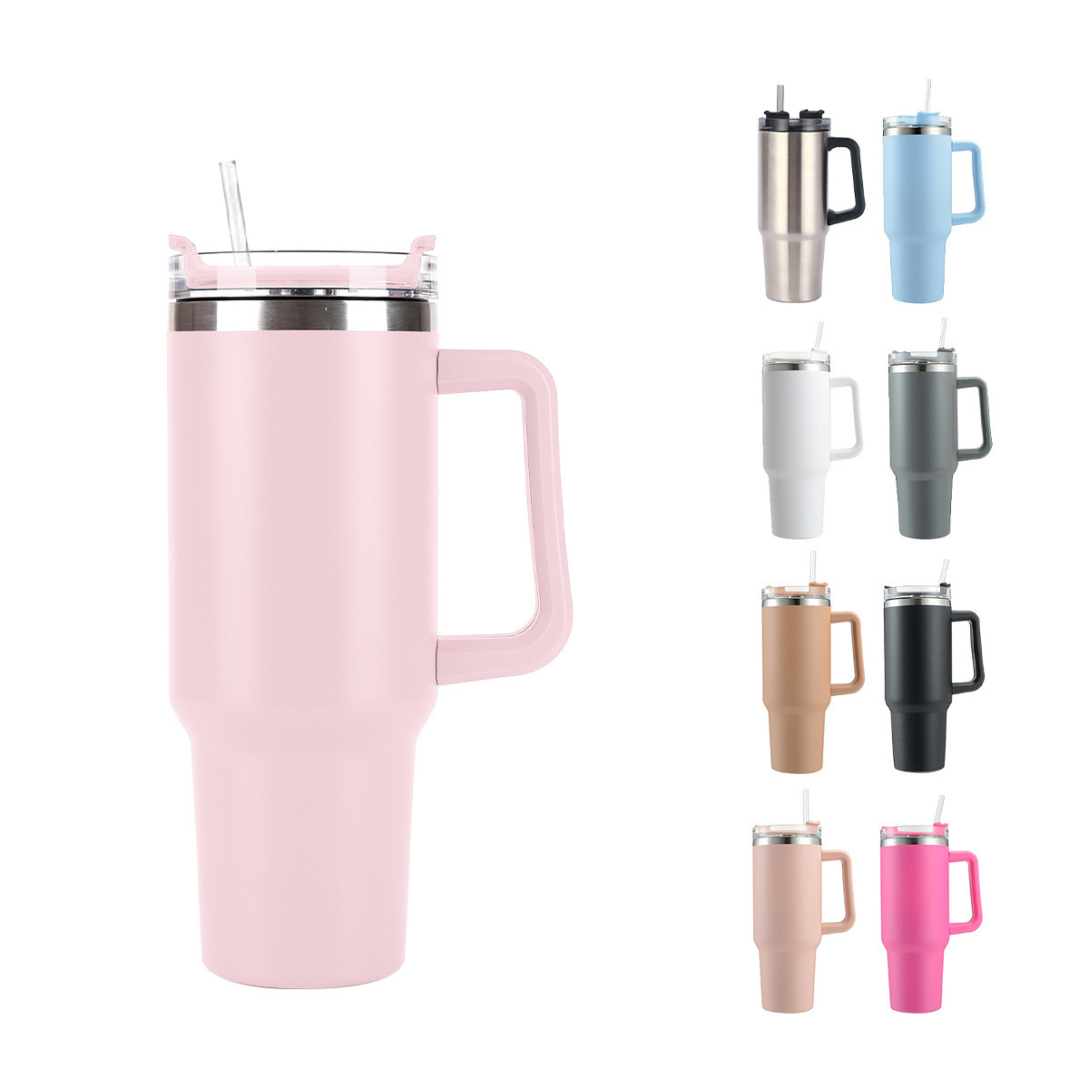 big capacity 40oz straight sippy tumbler double wall stainless steel sublimation adult water bottle car travel cup with straw an