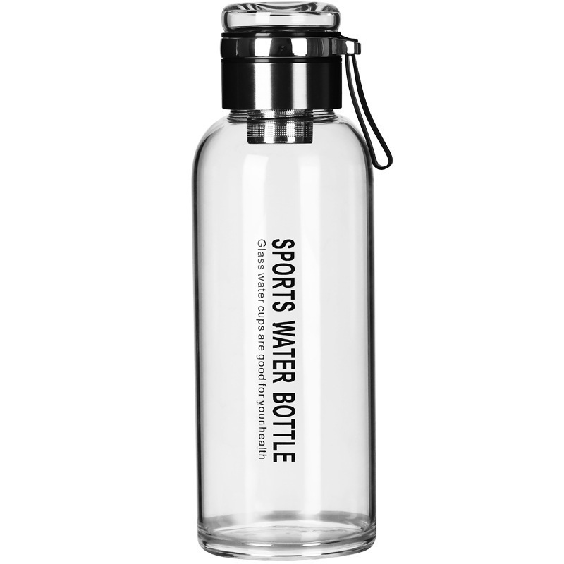 2 Liter Fashion glass Water Bottle Outdoor Travel Sport Leakproof Tea infuser Water Bottles With Filter glass cup