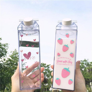 Hot Sale 500ML 1000ml Small Mouth simple Design Milk Carton Water Bottle For School kids