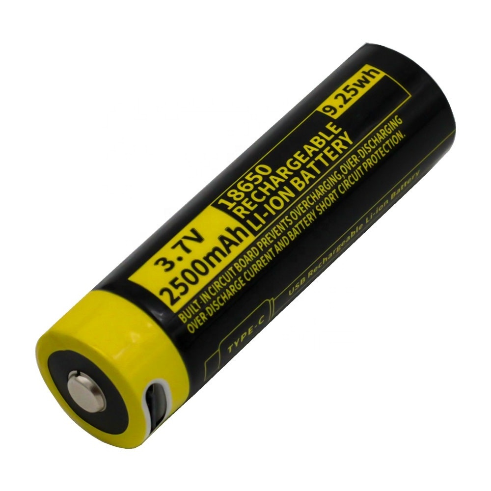 Beston New Function 3.7v 2500mAh 18650 Li Ion USB Rechargeable Battery