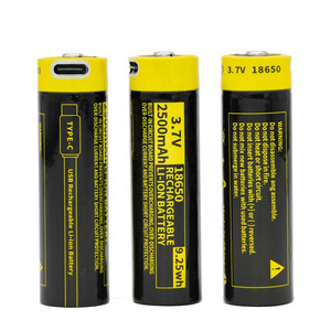 Beston 3.7V 18650 Type-C Rechargeable Li-ion Battery 2500mAh Lithium Batteries For Torch