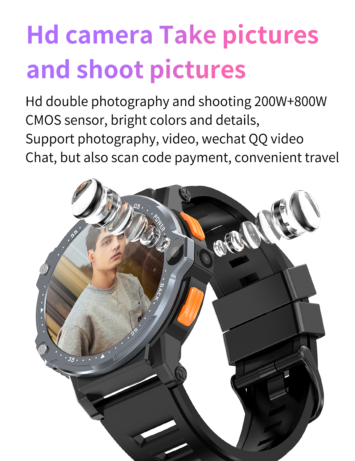 Global Original 4G LTE SIM GSM WCDMA Smart Watch Smartwatch Dual Camera Wifi Compass GPS Tracking Big Battery For man woman BestSuppliers