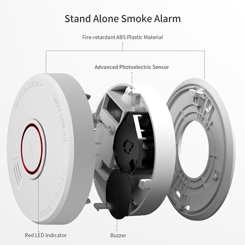 2023 China Wireless Cigarette Smoke Detector China Smart Smoker Detector 1year Smart Fire Detector