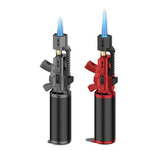 AK-47 Style Mini Torch Lighter Windproof Refilling Adjustable Butane Torch Lighters For Smoking BBQ Candles Kitchen