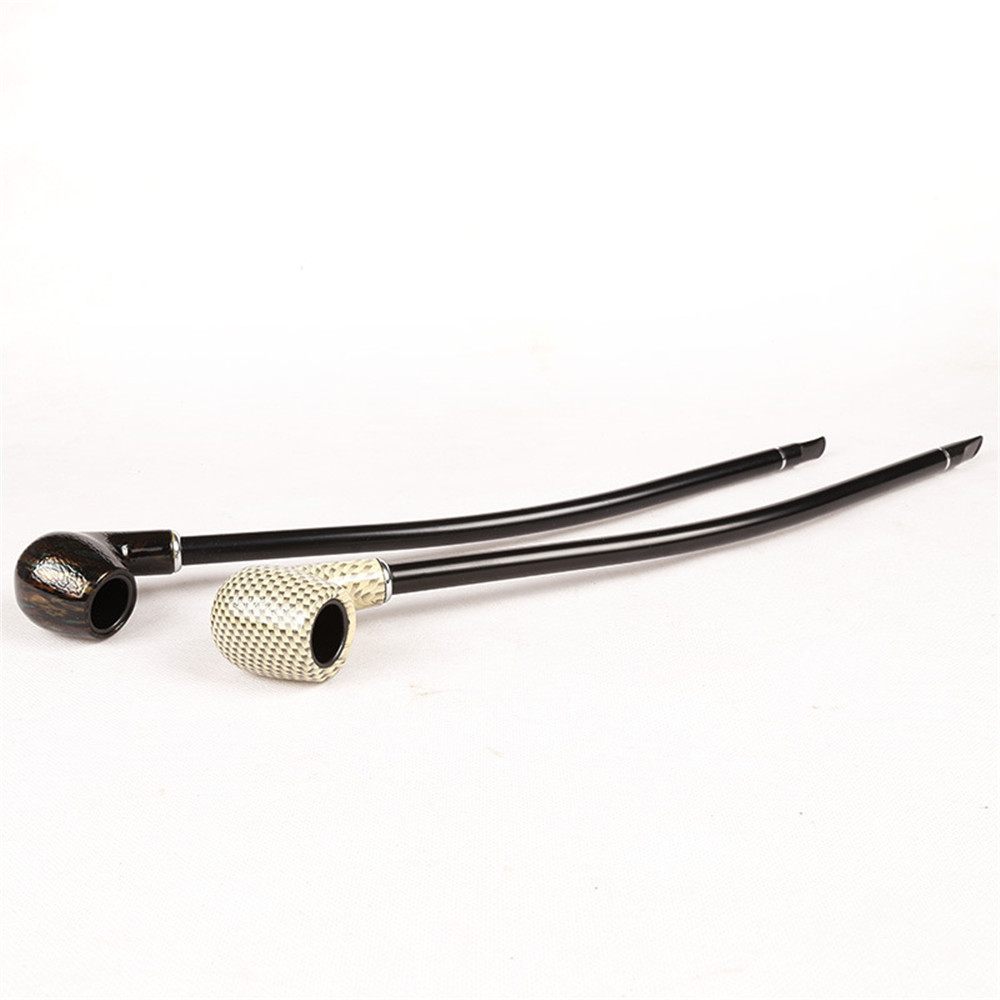 Length 410mm Tobacco Pipe Resin Metal Smoking Pipe Glass Pipes Smoking Accessories