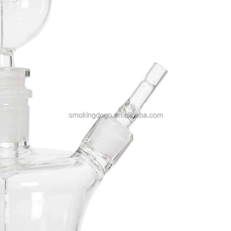 New Design Clear Borosilicate Shisha Art Glass Hookah Two Smoking Pipe Joint With Glass Hookah Molasses  Catcher Chicha