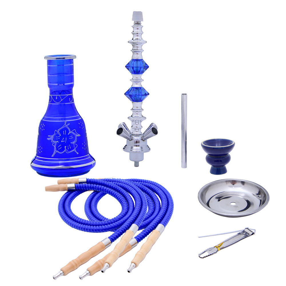 Saudi Arabia Hookah Hubbly Bubbly Hookah 4 Pipe 4 Hose Shisha Hookah Red Blue Black Color Custom Available