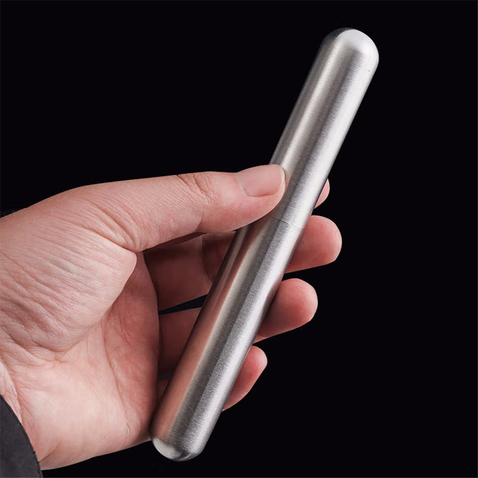 Stainless Steel Food Grade Cigar Tubes Packaging Travel Crushproof Empty Single Pack Cigar case Length 18cm Diameter 22mm