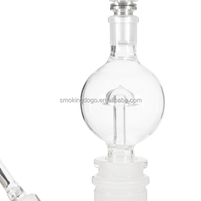 New Design Clear Borosilicate Shisha Art Glass Hookah Two Smoking Pipe Joint With Glass Hookah Molasses  Catcher Chicha