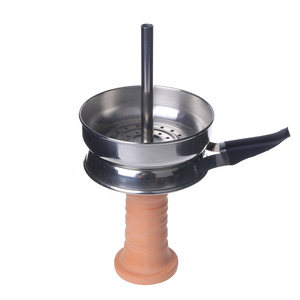 Hookah Clay Bowl with Chimney Bowls Tete de Chicha Height 11.2cm Bowl Diameter 8.0cm and charcoal holder 9.8cm